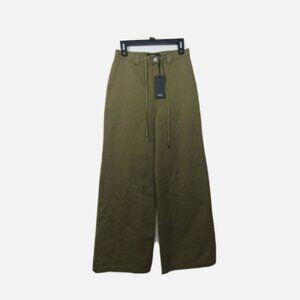 Hudson Womens Size 25 Drawstring Wide Leg Pants Green High Rise Baggy NEW